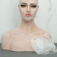 Load image into Gallery viewer, Transparent Plastic Chef Mouth Mask for Restaurant Anti-Fog Sanitary Open Face Guard CSFS001