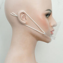 Load image into Gallery viewer, Transparent Plastic Chef Mouth Mask for Restaurant Anti-Fog Sanitary Open Face Guard CSFS001