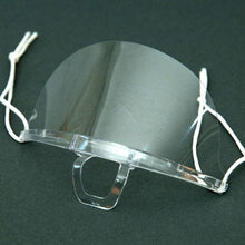 Load image into Gallery viewer, Transparent Plastic Chef Mouth Mask for Restaurant Anti-Fog Sanitary Open Face Guard CSFS001