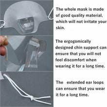 Load image into Gallery viewer, Transparent PET Chef Mouth Mask for Restaurant Anti-Fog Sanitary Open Face Guard CSFS002