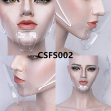Load image into Gallery viewer, Transparent PET Chef Mouth Mask for Restaurant Anti-Fog Sanitary Open Face Guard CSFS002