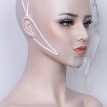 Load image into Gallery viewer, Transparent PET Chef Mouth Mask for Restaurant Anti-Fog Sanitary Open Face Guard CSFS002