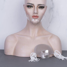 Load image into Gallery viewer, Transparent PET Chef Mouth Mask for Restaurant Anti-Fog Sanitary Open Face Guard CSFS002