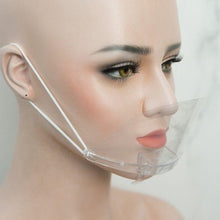 将图片加载到图库查看器，Transparent Plastic Chef Mouth Mask for Restaurant Anti-Fog Sanitary Open Face Guard CSFS001
