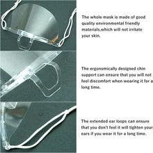 将图片加载到图库查看器，Transparent Plastic Chef Mouth Mask for Restaurant Anti-Fog Sanitary Open Face Guard CSFS001
