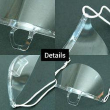 将图片加载到图库查看器，Transparent Plastic Chef Mouth Mask for Restaurant Anti-Fog Sanitary Open Face Guard CSFS001
